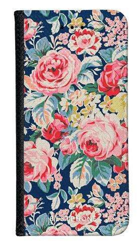 Portfel Wallet Case Motorola Moto Edge 50 Ultra niebieskie kwiaty vintage