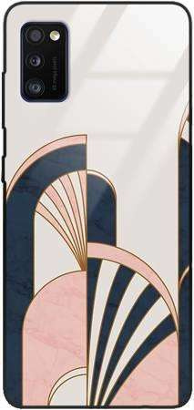 Etui szklane GLASS CASE różowe art deco Samsung Galaxy A41 
