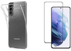Etui pancerne SPIGEN LIQUID CRYSTAL GALAXY S21+ PLUS CRYSTAL CLEAR +szkło 5D