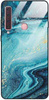 Etui szklane GLASS CASE marmur turkus złoto 1 Samsung Galaxy A9 2018 