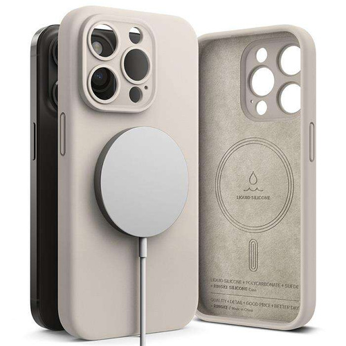 RINGKE SILICONE ETUI MAGNETIC MAGSAFE IPHONE 15 PRO MAX STONE