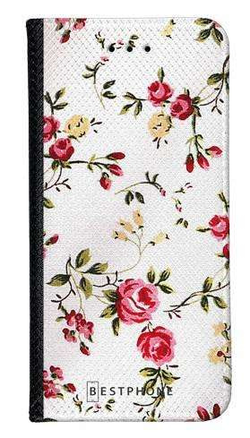 Portfel Wallet Case Oppo A94 5G / Reno 5Z haftowane kwiatki