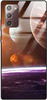 Etui szklane GLASS CASE planety pomarańczowe Samsung Galaxy Note 20 