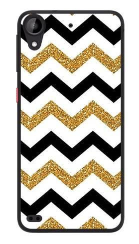 Foto Case HTC DESIRE 530 złoto czarny szlaczek