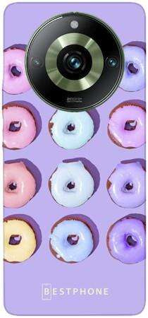 Etui donuty na fioletowym tle na Realme 11 PRO / 11 PRO PLUS
