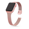 MILANESE Z ZAPIĘCIEM (zwężana) opaska pasek bransoleta Apple Watch 1/2/3/4/5/6/7/8/9/10/SE 38/40/41/42mm RÓŻOWA