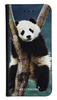 Portfel Wallet Case Huawei Honor Magic 5 Lite panda na drzewie