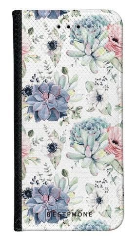 Portfel Wallet Case Huawei P30 Lite pastelowe kwiatki