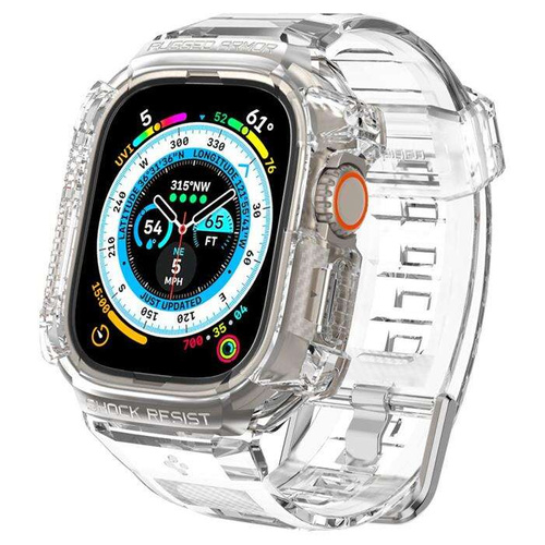 SPIGEN PASEK RUGGED ARMOR ”PRO” APPLE WATCH Ultra 1/2 (49 MM) CRYSTAL CLEAR