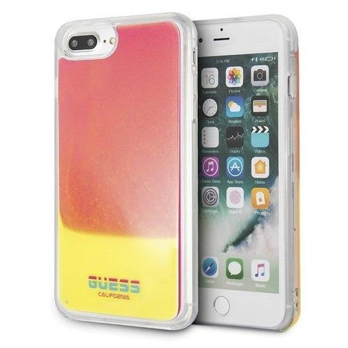 Etui Guess GUHCI8LGLCPI iPhone 7/8 Plus różowy/pink hard case California Glow in the dark