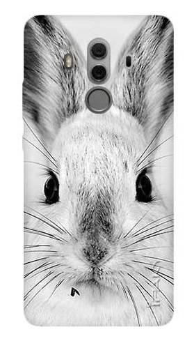 Etui IPAKY Effort Czarno-biały zając na Huawei Mate 10 +szkło hartowane