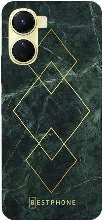 Etui art deco marmur zielony na Vivo Y16