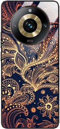 Etui szklane GLASS CASE art deco złote Realme 11 PRO PLUS 