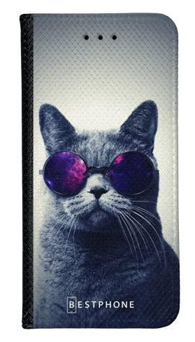 Portfel Wallet Case Samsung Galaxy M21 kot w okularach galaxy
