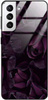 Etui szklane GLASS CASE fioletowe róże Samsung Galaxy S21 Plus 