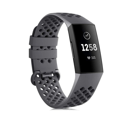 opaska pasek bransoleta DOTSBAND Fitbit Charge 3 / 4 szara
