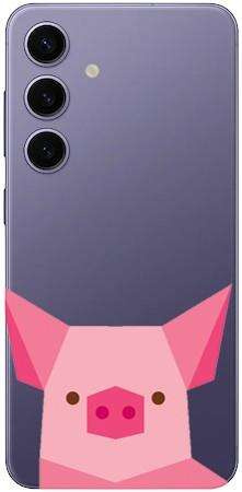 Boho Case Samsung Galaxy S24 FE świnka rysunek