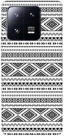 Foto Case Xiaomi 14 czarno biały aztec