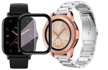 opaska pasek bransoleta STAINLESS Xiaomi Amazfit GTS 2E SILVER + szkło 5D