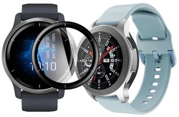 opaska pasek bransoleta GEARBAND Huawei Watch 3 PRO 48mm błękitna + szkło 5D