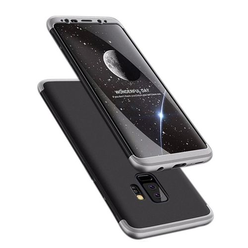 360 Protection etui na całą obudowę przód + tył Samsung Galaxy S9 Plus G965 czarno-srebrny