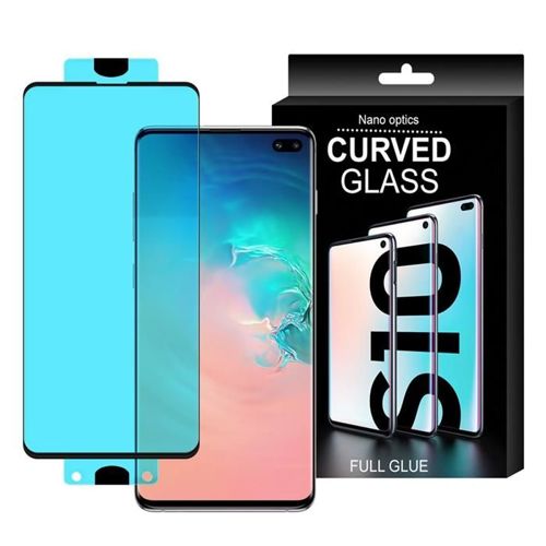 3D Edge Nano Flexi Glass folia szklana szkło hartowane na cały ekran z ramką Samsung Galaxy S10 Plus przezroczysty (in-display fingerprint sensor friendly)