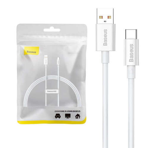 Baseus Superior kabel przewód USB - USB Typ C szybkie ładowanie Quick Charge 100W 20V 1m biały