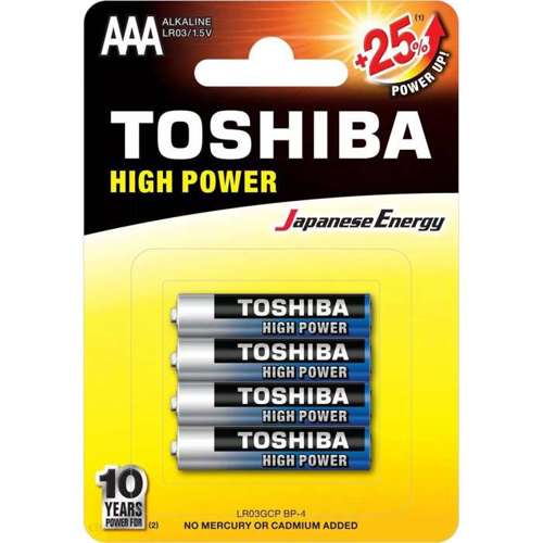 Bateria AAA 4 sztuki (LR03/4/48) Toshiba Red BL