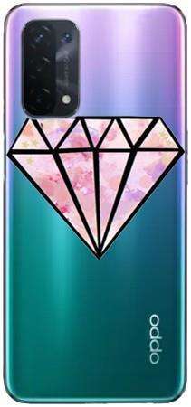 Boho Case Oppo A54 5G / A74 5G diament różowy