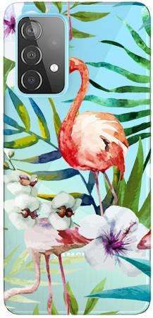 Boho Case Samsung Galaxy A53 5G kwiaty i flamingi