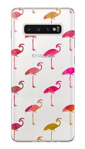 Boho Case Samsung Galaxy S10 Plus różowe flamingi