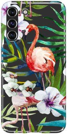 Boho Case Samsung Galaxy S22 kwiaty i flamingi