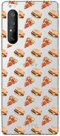 Boho Case Sony Xperia 1 III pizza i hamburger