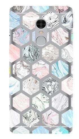 Boho Case XIAOMI Redmi Note 4x marmurowe sześciokąty