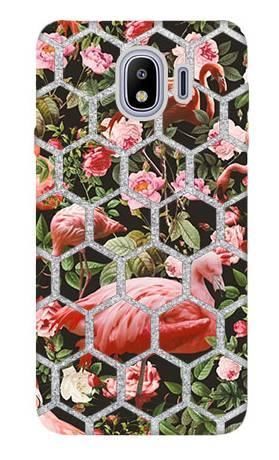 Etui Brokat SHINING kwiatowe sześciokąty na Samsung Galaxy J4 2018