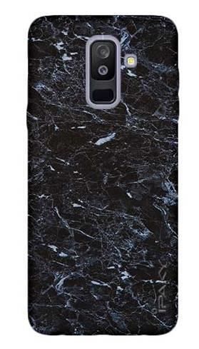Etui IPAKY Effort czarny marmur na Samsung Galaxy A6 Plus +szkło hartowane