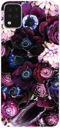 Etui ROAR JELLY purpurowa kompozycja kwiatowa na LG K42