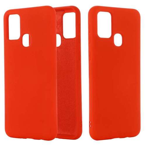 Etui SAMSUNG GALAXY A21S Silicone case elastyczne silikonowe czerwone