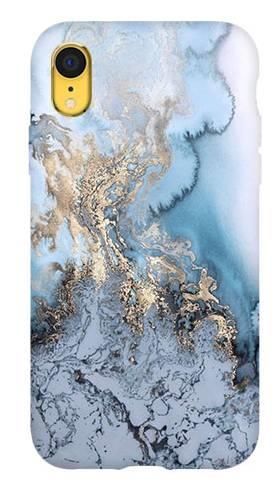 Etui SPIGEN Liquid Crysyal błękitny marmur na Apple iPhone XR