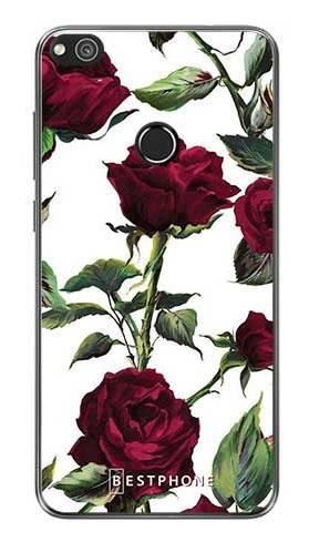 Etui czerwone róże na Huawei P9 Lite 2017
