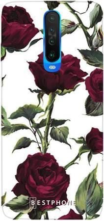 Etui czerwone róże na Xiaomi Redmi K30 / Pocophone X2