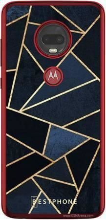 Etui geometria granatowa na Motorola Moto G7 / Moto G7 Plus