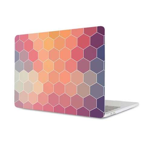 Etui kolorowe heksagony na Apple Macbook Pro 16 2021 A2485 \ PRO 16 M2 A2780 \ PRO 16 M3 A2991