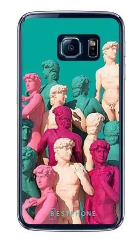 Etui kolorowe posągi na Samsung Galaxy S6