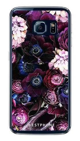 Etui purpurowa kompozycja kwiatowa na Samsung Galaxy S6