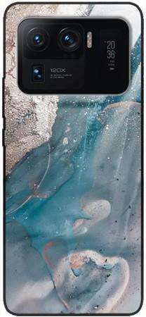 Etui szklane GLASS CASE marmur morski złoto Xiaomi Mi11 Ultra 