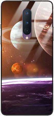 Etui szklane GLASS CASE planety pomarańczowe OnePlus 8 