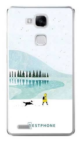 Etui zimowy spacer na Huawei Mate 7