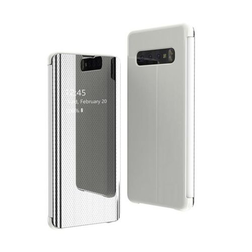 Flip View futerał etui z klapką Samsung Galaxy S10 Plus srebrny