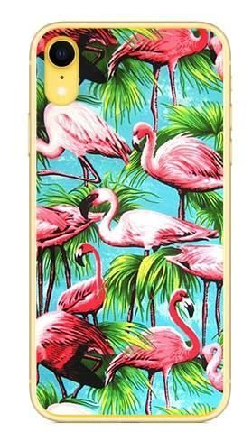 Foto Case Apple iPhone XR flamingi i palmy